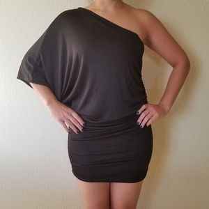 Marciano black one shoulder dress
